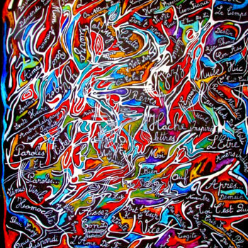 Painting titled "AINSI PARLAIT ANDRO…" by Yolande (Yo) Gaspard, Original Artwork, Acrylic