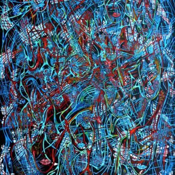 Pintura titulada "UNITED MINDS OF HUM…" por Yolande (Yo) Gaspard, Obra de arte original, Acrílico Montado en Bastidor de cam…