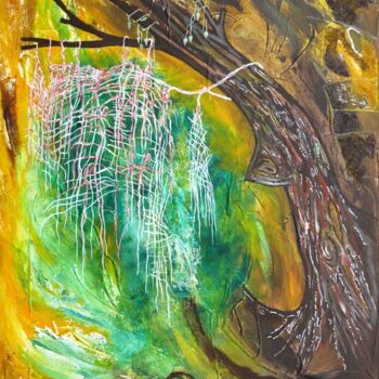 Painting titled "NATURE, MERE PORTEU…" by Yolande (Yo) Gaspard, Original Artwork