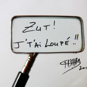 "ZUT ! J'T'AI LOUPE !" başlıklı Yerleştirme  Yolande (Yo) Gaspard tarafından, Orijinal sanat