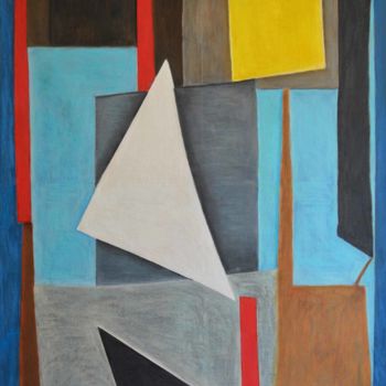 Painting titled "125 - COMPOSITION A…" by Yolene, Original Artwork, Acrylic