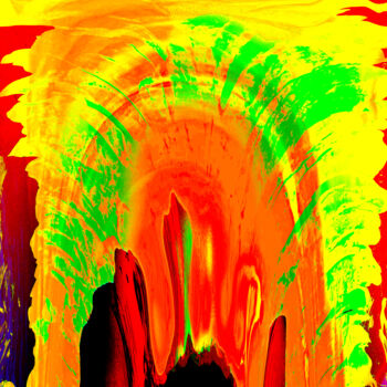 Digitale Kunst getiteld "Volcano in a Dream" door Yolidimages, Origineel Kunstwerk, 2D Digital Work