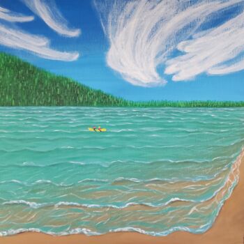 Peinture intitulée "Hayward Lake" par Yongqiang Xu, Œuvre d'art originale, Acrylique