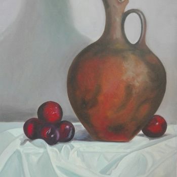 Painting titled "Bodegón andaluz" by Nuria Conejero, Original Artwork, Oil
