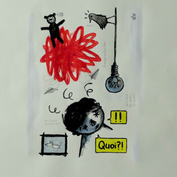 Painting titled "Quoi?!" by Yorizzyo, Original Artwork, Acrylic