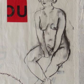 Drawing titled "Nu 06" by E120, Original Artwork, Other