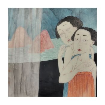 Pintura titulada "暮色" por You Sheng, Obra de arte original, Tinta Montado en Bastidor de camilla de madera