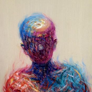 Painting titled "Avatar No.1" by Youcai Hong, Original Artwork, Oil