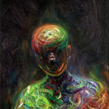 Painting titled "Avatar No.3" by Youcai Hong, Original Artwork, Oil