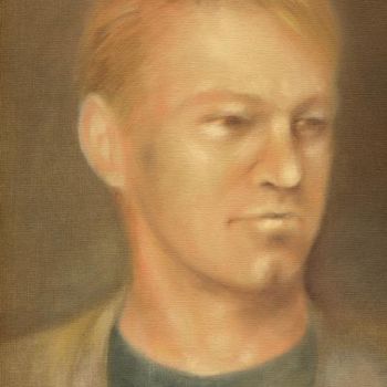 Painting titled "Portrait of a Young…" by R K, Original Artwork, Oil