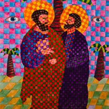 Peinture intitulée "Peter and Paul" par R K, Œuvre d'art originale