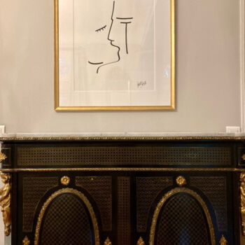 Schilderij getiteld "le baiser encadré" door Your.Nash, Origineel Kunstwerk, Marker