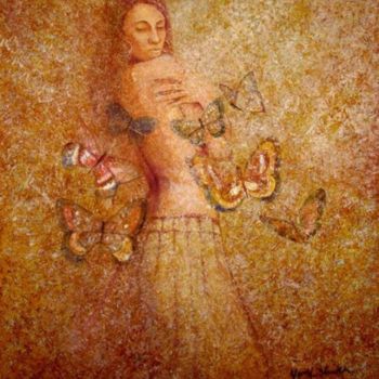 Pintura intitulada "time lessness paint…" por Yousuf Sheikh, Obras de arte originais, Óleo