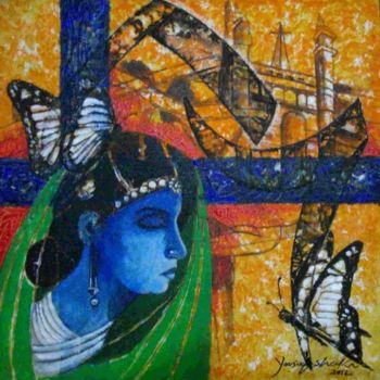 Painting titled "awaguon 5 series  b…" by Yousuf Sheikh, Original Artwork