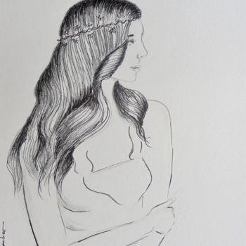 Картина под названием "Miwa" - Isabelle Charpentier, Подлинное произведение искусства