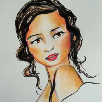 Painting titled "Féminité" by Isabelle Charpentier, Original Artwork