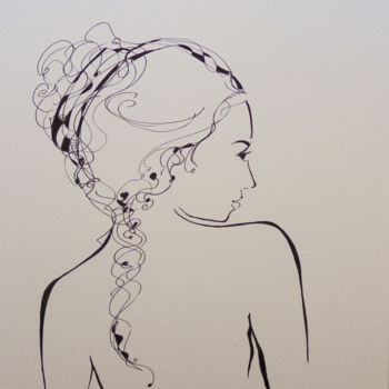 Картина под названием "Liane" - Isabelle Charpentier, Подлинное произведение искусства, Акрил