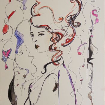 Painting titled "Aura" by Isabelle Charpentier, Original Artwork