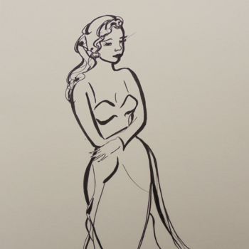Картина под названием "Alice" - Isabelle Charpentier, Подлинное произведение искусства, Акрил