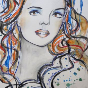 Painting titled "Elodie" by Isabelle Charpentier, Original Artwork