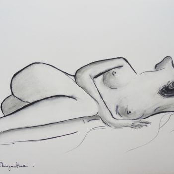 Painting titled "Sieste" by Isabelle Charpentier, Original Artwork