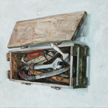 Painting titled "Toolbox" by Ming Yuan, Original Artwork, Objects