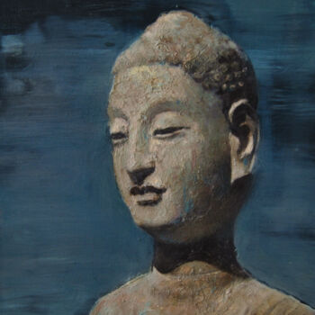 Painting titled "The Buddha" by Ming Yuan, Original Artwork, Other