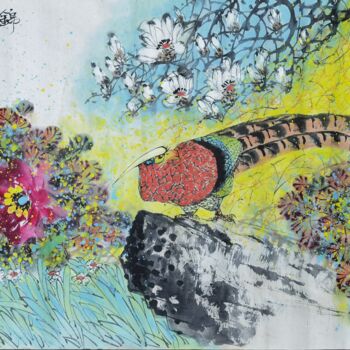 Schilderij getiteld "锦绣前程(Bright Future)" door Yuan Ze Yuanze Zhou Zhou, Origineel Kunstwerk, pigmenten
