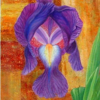 Painting titled "Iris." by Netta Yudkevich, Original Artwork, Oil