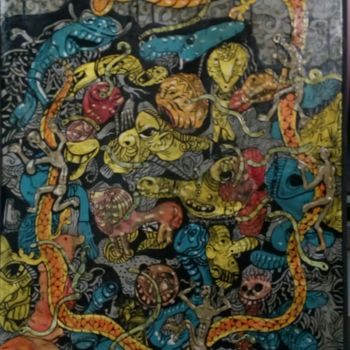 Painting titled "Nogodino" by Yudha Sasmito, Original Artwork, Acrylic