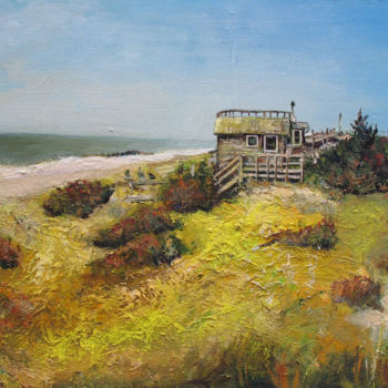 Schilderij getiteld "Fire Island, NY1" door Yuki Komura, Origineel Kunstwerk, Olie