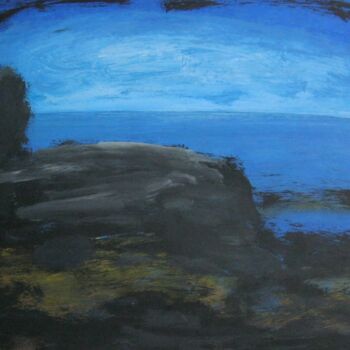 Painting titled "Shore and sea / Бер…" by Yulia Bors, Original Artwork, Acrylic