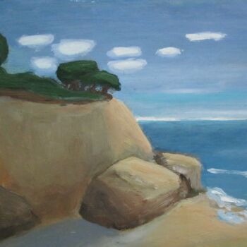 Painting titled "Shore / Берег" by Yulia Bors, Original Artwork, Oil