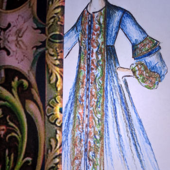 Dessin intitulée "Sketch of the autho…" par Yulia Frank, Œuvre d'art originale, Vêtements