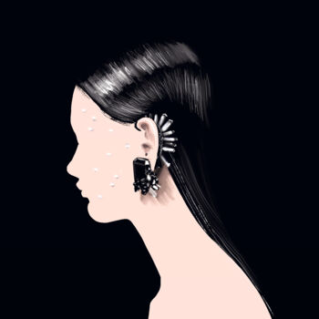 Цифровое искусство под названием "Fashion jewellery" - Yulia Gvozdkova, Подлинное произведение искусства, Цифровая живопись