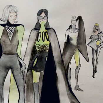 Arts numériques intitulée "Fashion collection 2" par Yulia Gvozdkova, Œuvre d'art originale, Travail numérique 2D