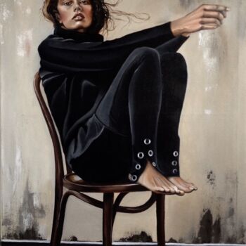 Malarstwo zatytułowany „В ожидании перемен” autorstwa Yulia Kartunova, Oryginalna praca, Olej