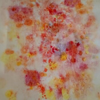 Pittura intitolato "flower splashes" da Yulia Larionova, Opera d'arte originale, Acquarello