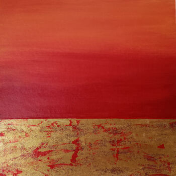 Картина под названием "The fiery depth of…" - Yulia Larionova, Подлинное произведение искусства, Акрил