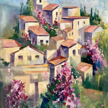 Pintura intitulada "Lofu Village" por Yulia Prykina, Obras de arte originais, Óleo