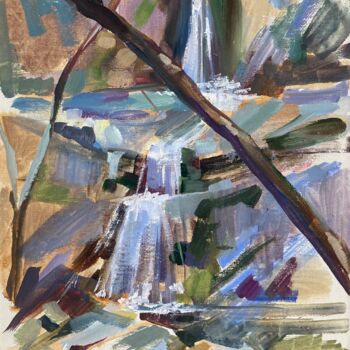 Schilderij getiteld "Waterfall Mesa Pota…" door Yulia Prykina, Origineel Kunstwerk, Olie