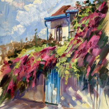 Painting titled "Old Cyprus village…" by Yulia Prykina, Original Artwork, Oil