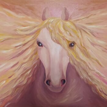 Pittura intitolato "Horse" da Yulia Vasenina, Opera d'arte originale, Olio