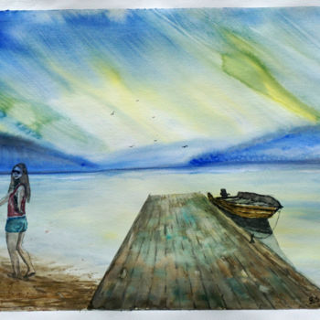 Pintura titulada "Remember our summer…" por Yulia Schuster, Obra de arte original, Acuarela