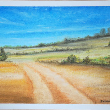 Painting titled "Long way home" by Yulia Schuster, Original Artwork, Pastel