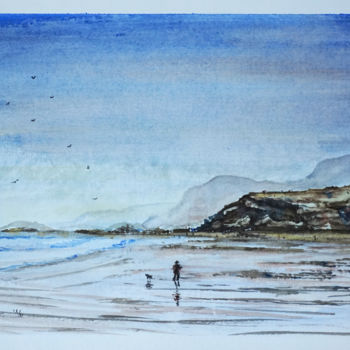 Pittura intitolato "Seashore" da Yulia Schuster, Opera d'arte originale, Acquarello