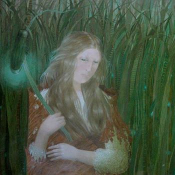 Картина под названием ""Thumbelina"" - Yulia Luchkina, Подлинное произведение искусства, Масло