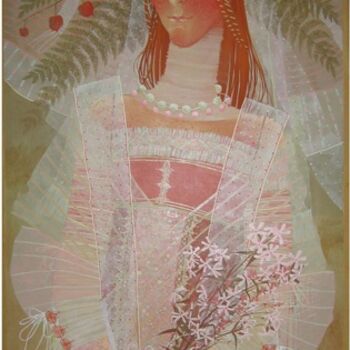Painting titled "Bride" by Yulia Luchkina, Original Artwork, Oil