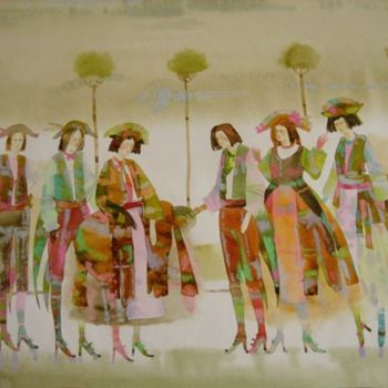 Painting titled "Day of wedding" by Yulia Luchkina, Original Artwork, Oil