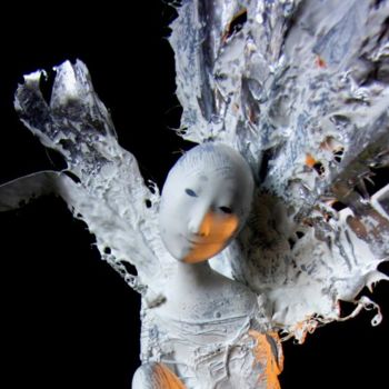 Sculpture titled "COCOОN. detail." by Yulia Luchkina, Original Artwork, Mixed Media
